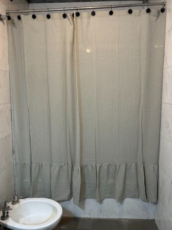 Cortina de baño gasa c/volado